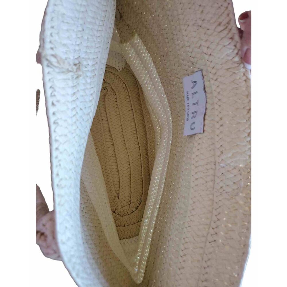 Altru Good for You Tote Tan Woven Straw Look Beachy Bag - Picture 4 of 5